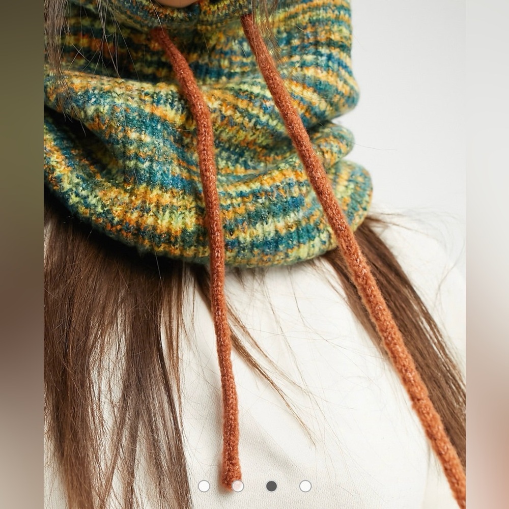 NWT - Free People - spacedye balaclava in turquoise multi - Picture 5 of 8